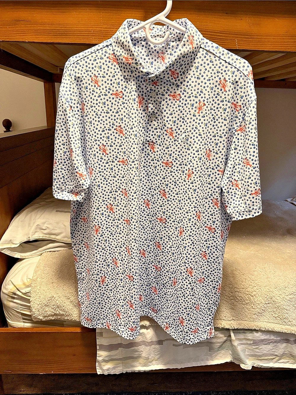 RHOBACK Polka Dot Dress in White & Blue Never Worn
